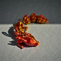 Mini Orange Dragon Keychain 3D Printed