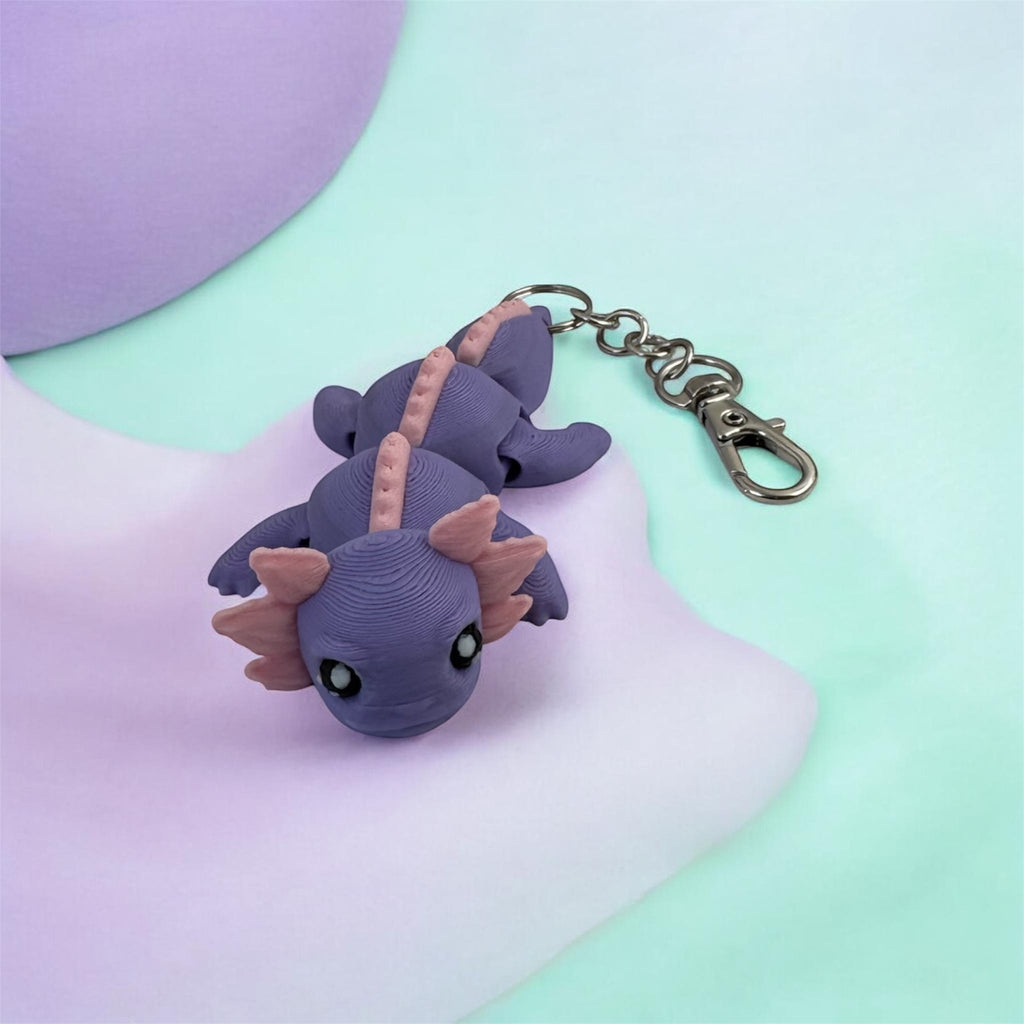 Axolotl Keychain 3D Printed