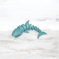 Translucent blue shark 3D Printed