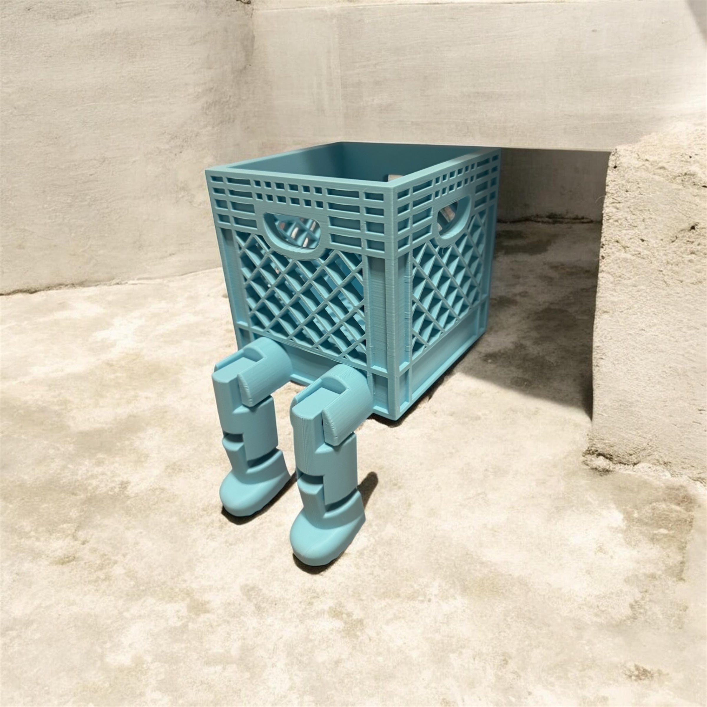 Mini crate with legs 3D Printed