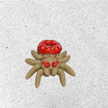 Mini Red and White Donut Spider 3D Printed